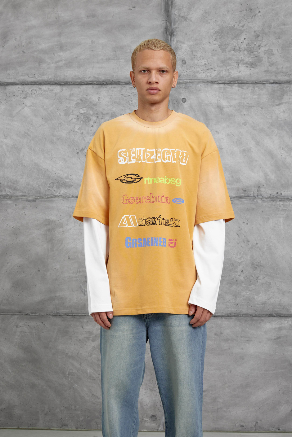 Hardal Sebizegva Baskılı Parça Kollu Sweatshirt