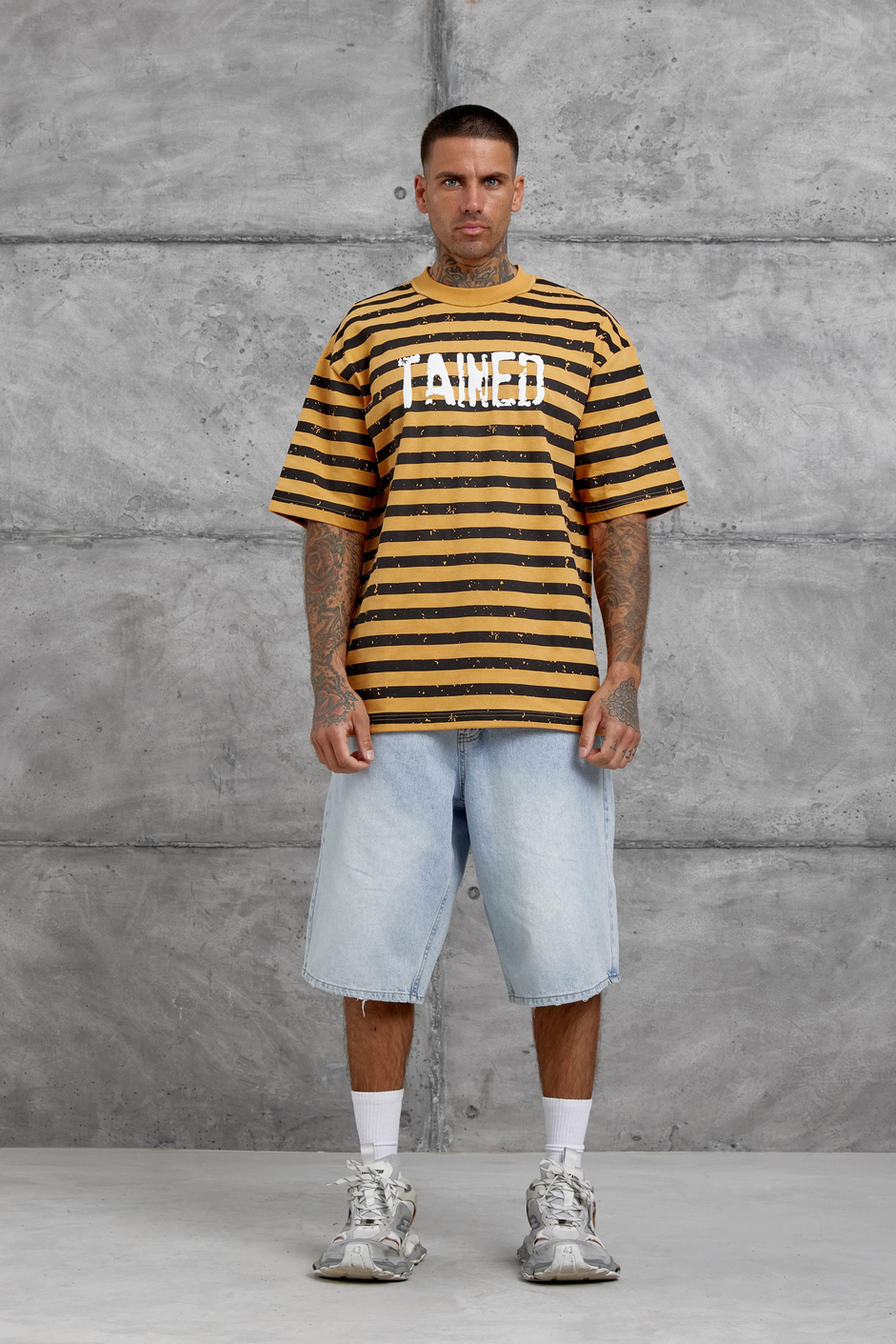 Hardal Tained Baskılı Oversize Tshirt