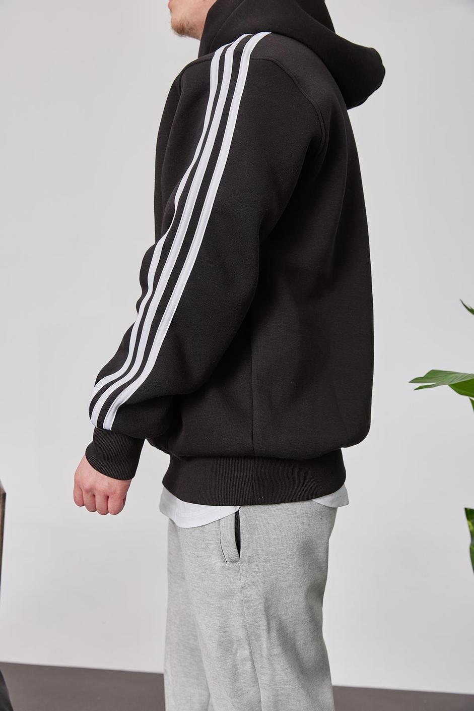 HDRDROAD Siyah Kapüşonlu Sweatshirt