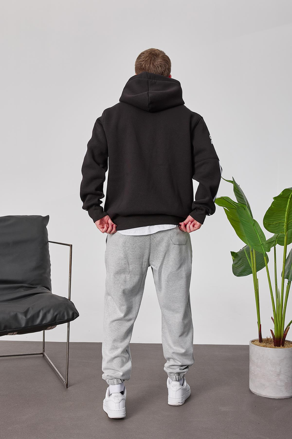 HDRDROAD Siyah Kapüşonlu Sweatshirt