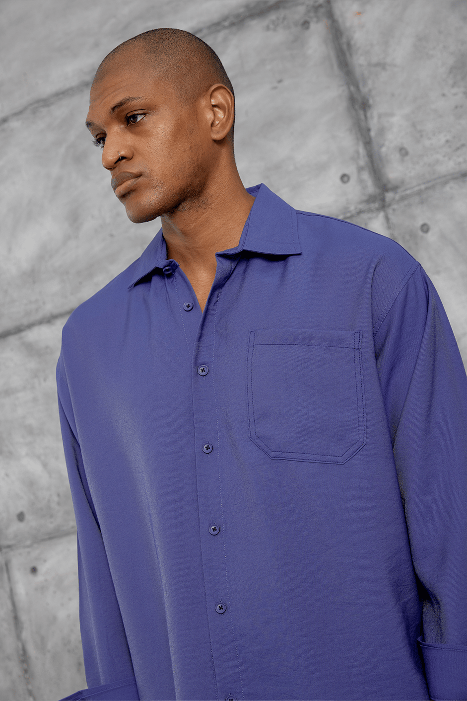 Indigo MODAL KUMAŞ OVERSIZE GÖMLEK