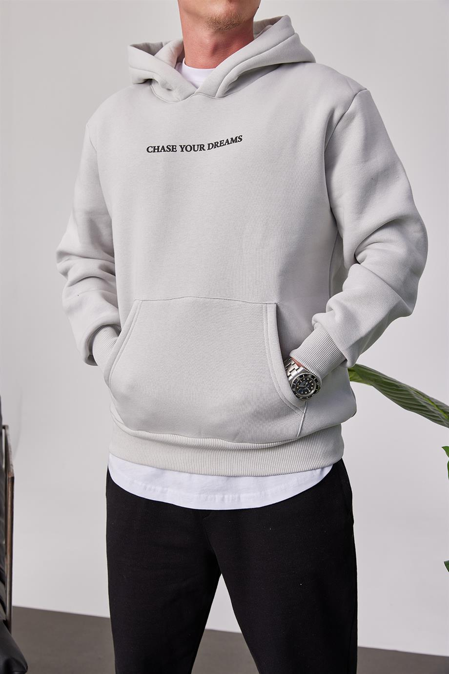 Jordan 23 Gri Kapüşonlu Sweatshirt