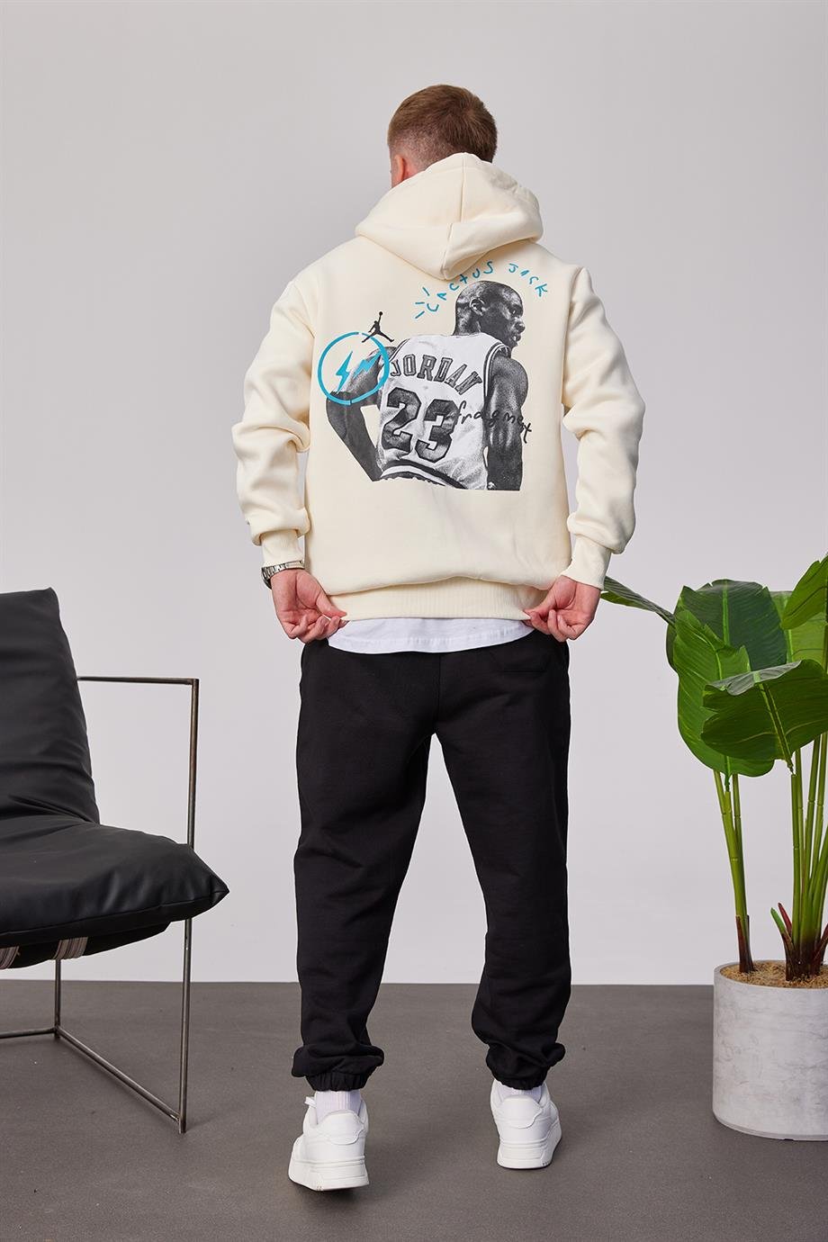Jordan 23 Krem Kapüşonlu Sweatshirt