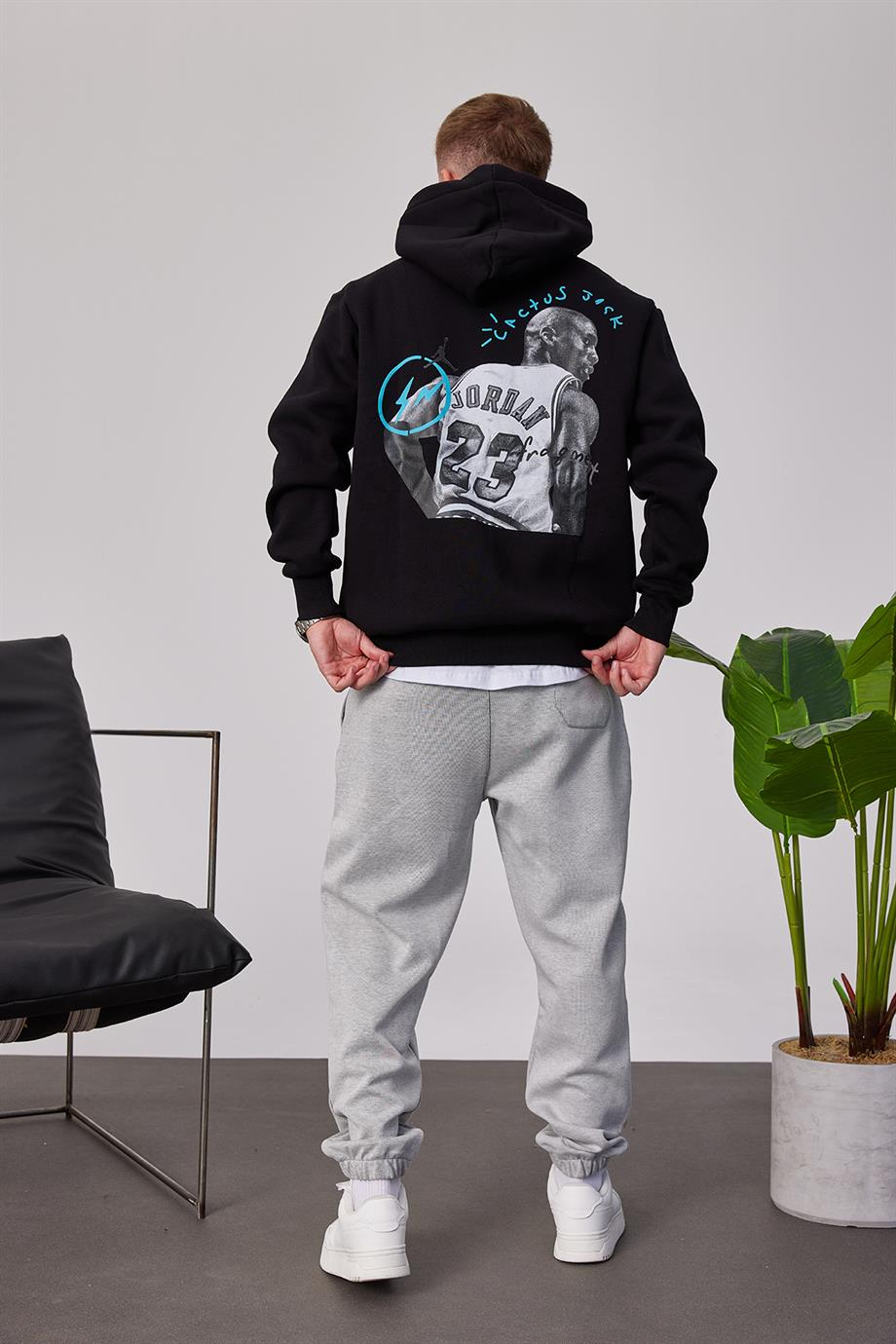 Jordan 23 Siyah Kapüşonlu Sweatshirt