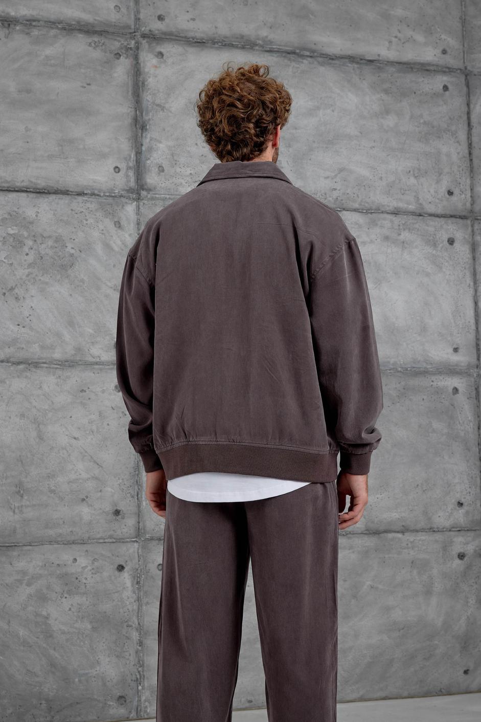 Kahverengi 251 Modal Kumaş Oversize Takım
