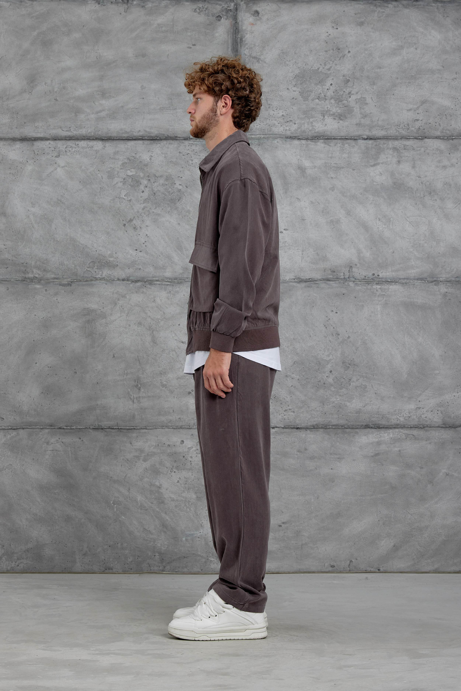 Kahverengi 251 Modal Kumaş Oversize Takım