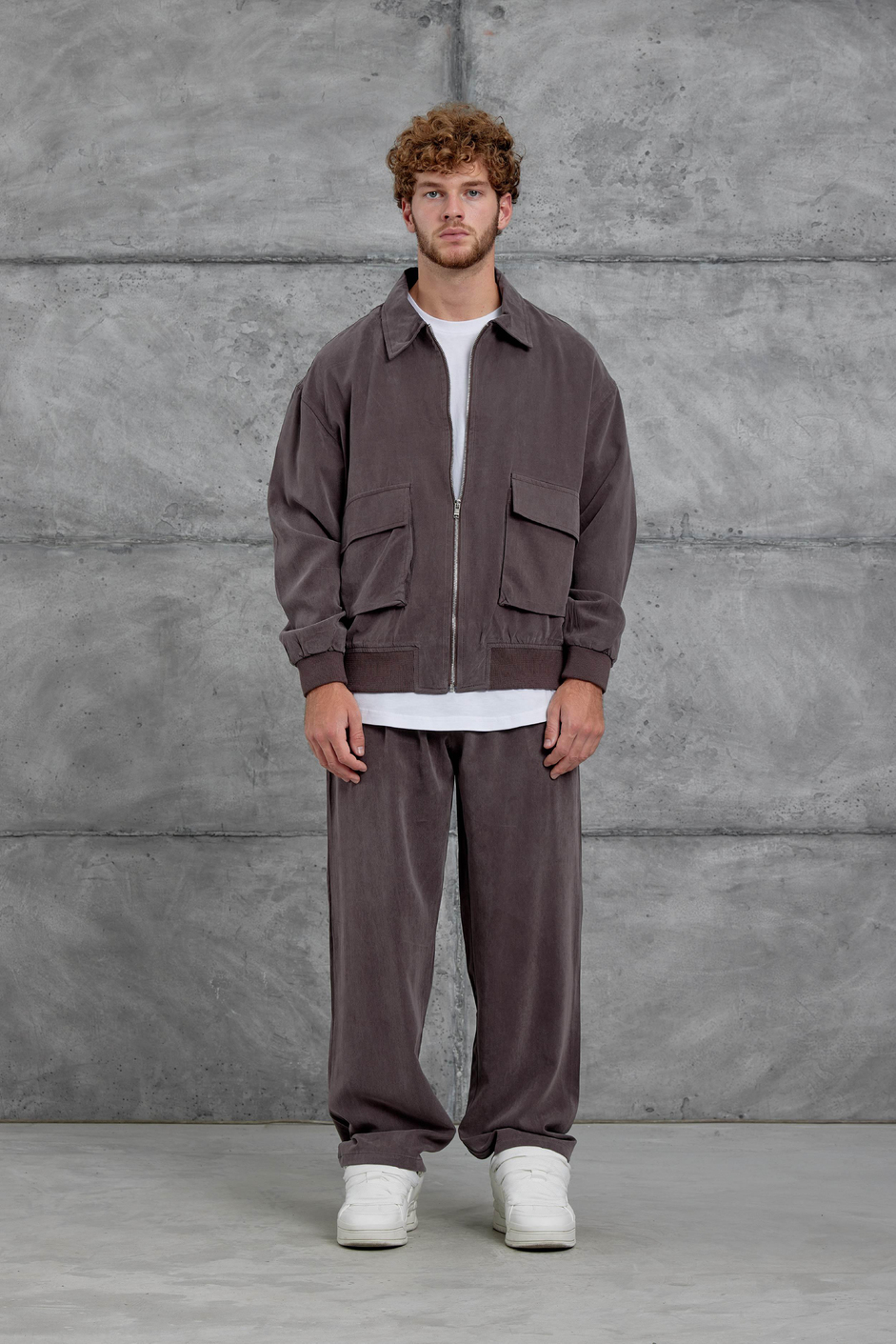 Kahverengi 251 Modal Kumaş Oversize Takım