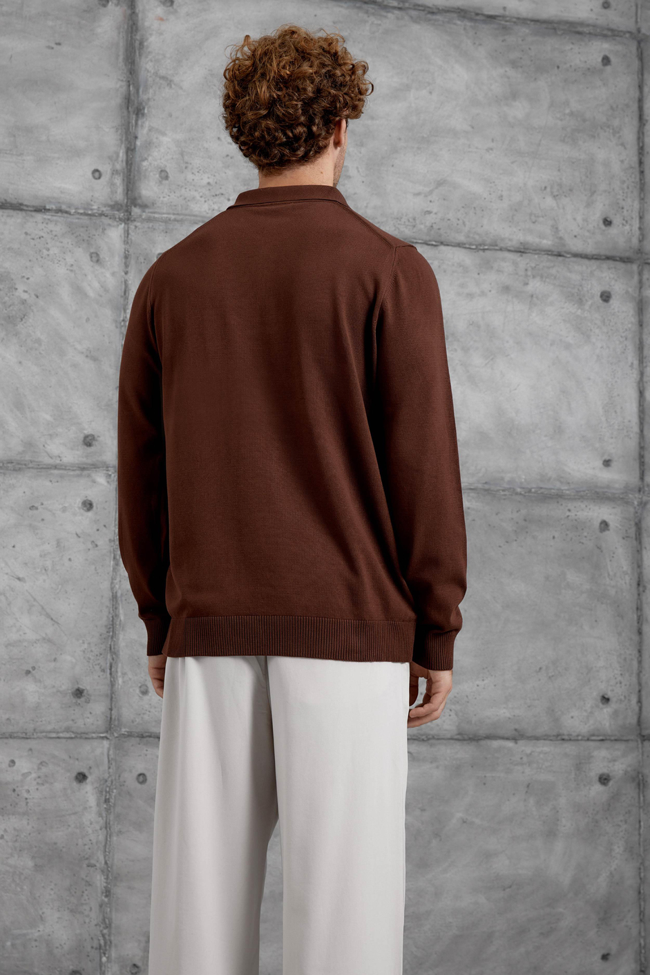 Kahverengi 251 YARIM FERMUARLI POLO YAKA BASIC TRIKO