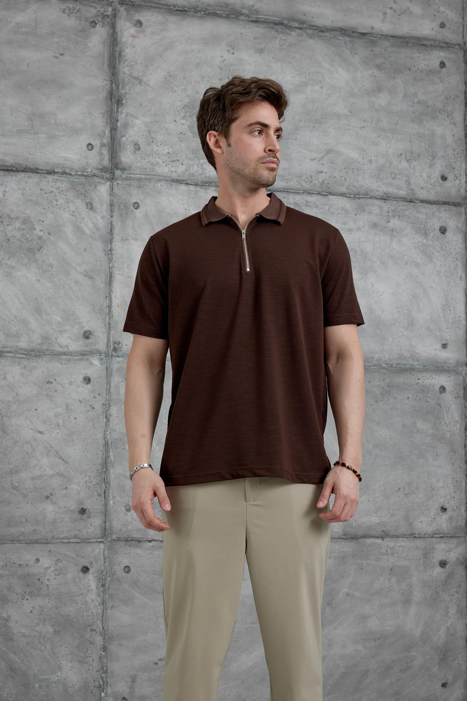 Kahverengi Mrk Polo Yaka  Tshirt