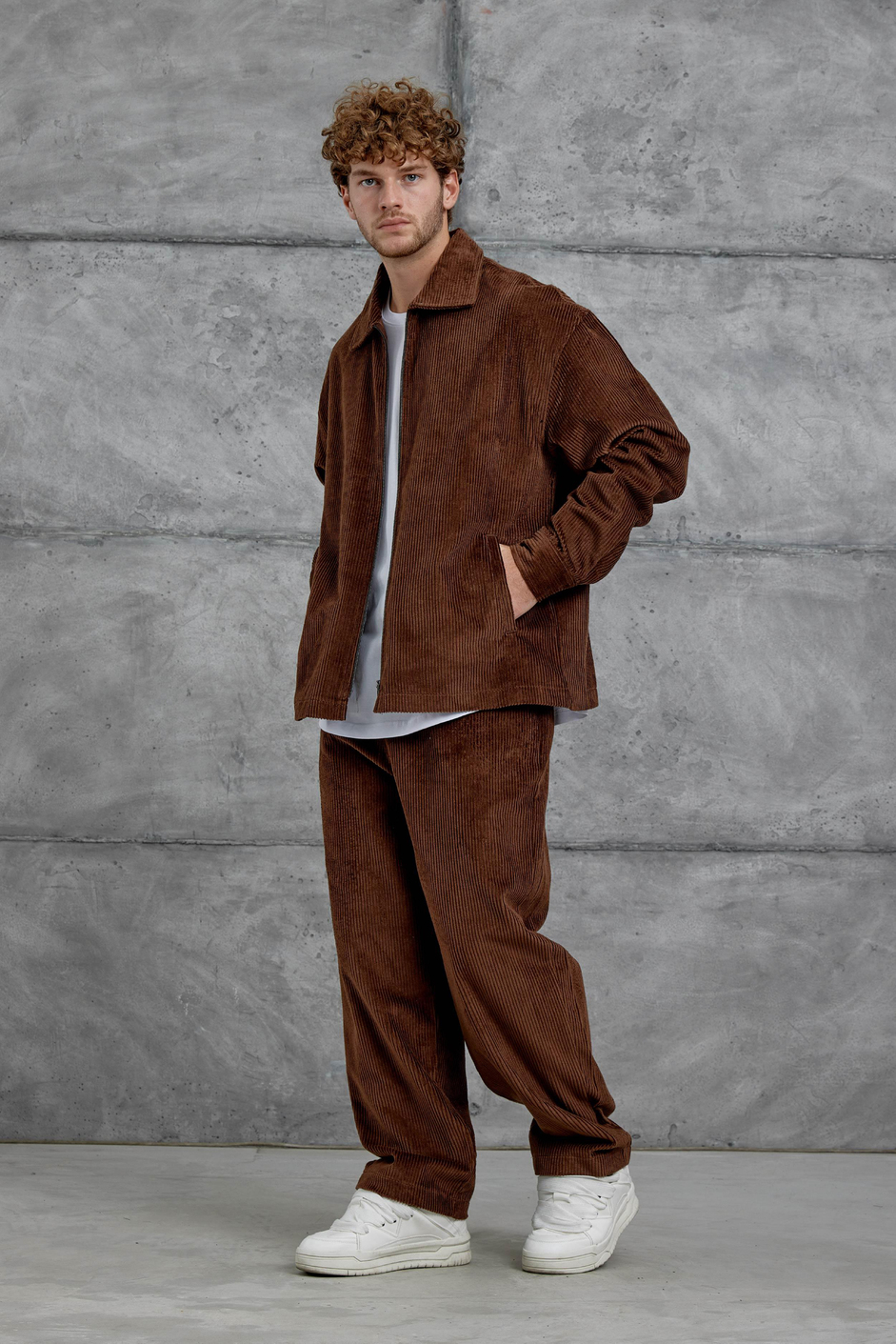 Kahverengi Nmrc Oversize Kadife Takım