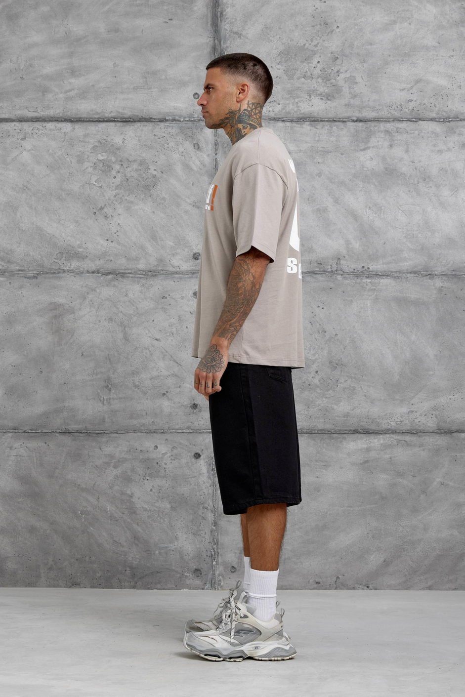 Kahverengi Of Sanise Yazılı Oversize Tshirt