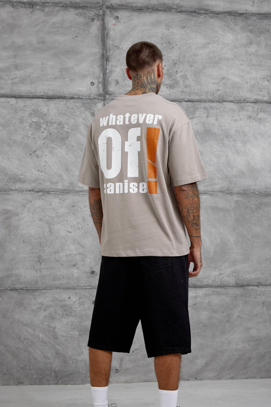 Kahverengi Of Sanise Yazılı Oversize Tshirt