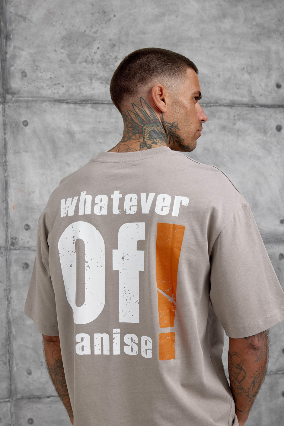 Kahverengi Of Sanise Yazılı Oversize Tshirt