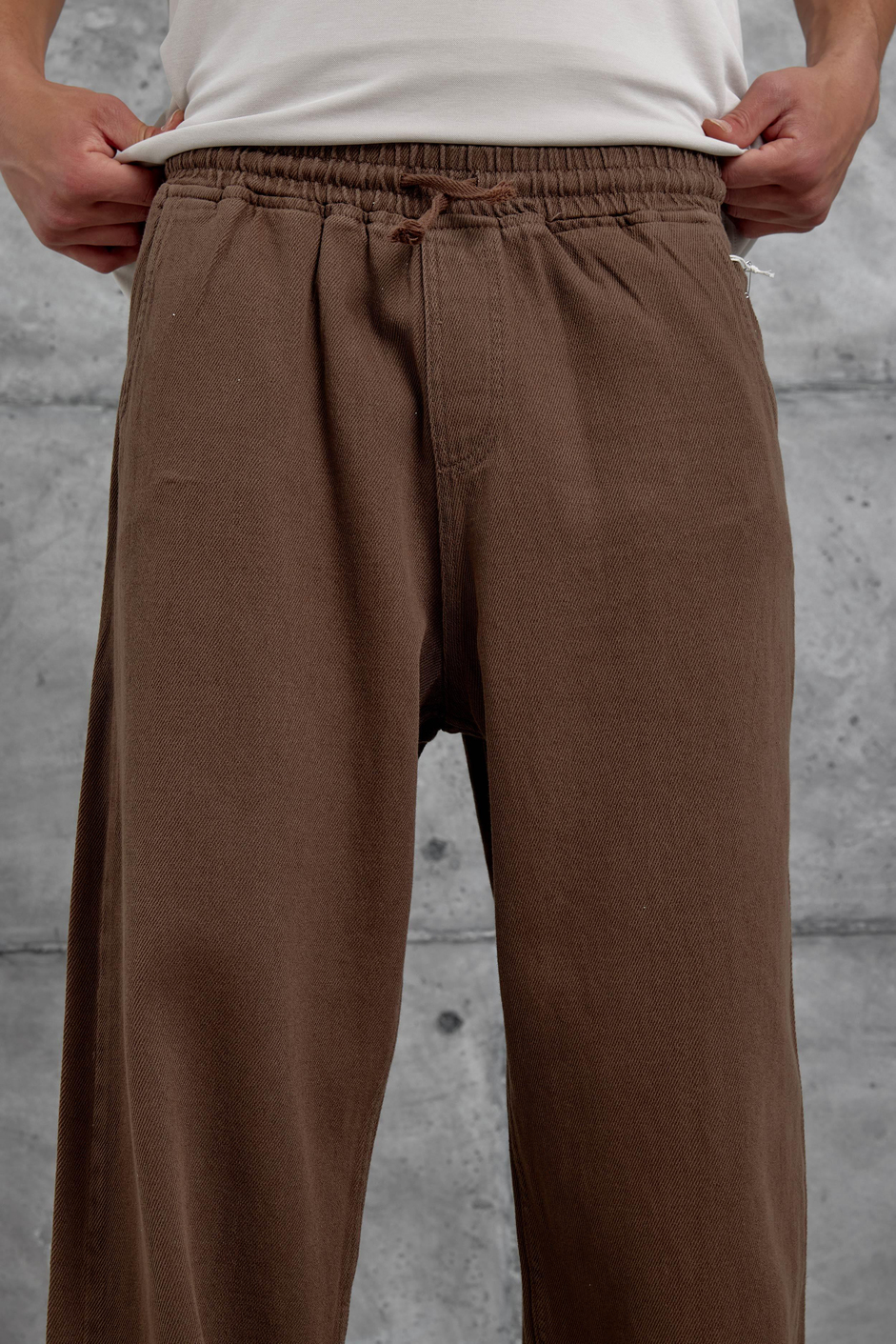 Kahverengi W11 Bol Kalıp Baggy Pantolon