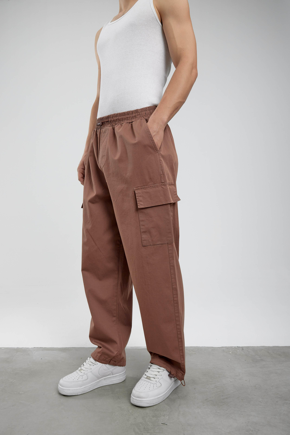 Kiremit Yp Paçası Büzgülü Kargo Pantolon