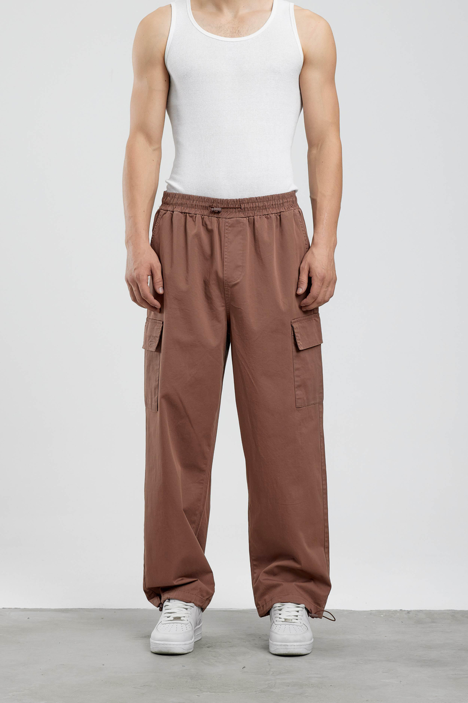 Kiremit Yp Paçası Büzgülü Kargo Pantolon