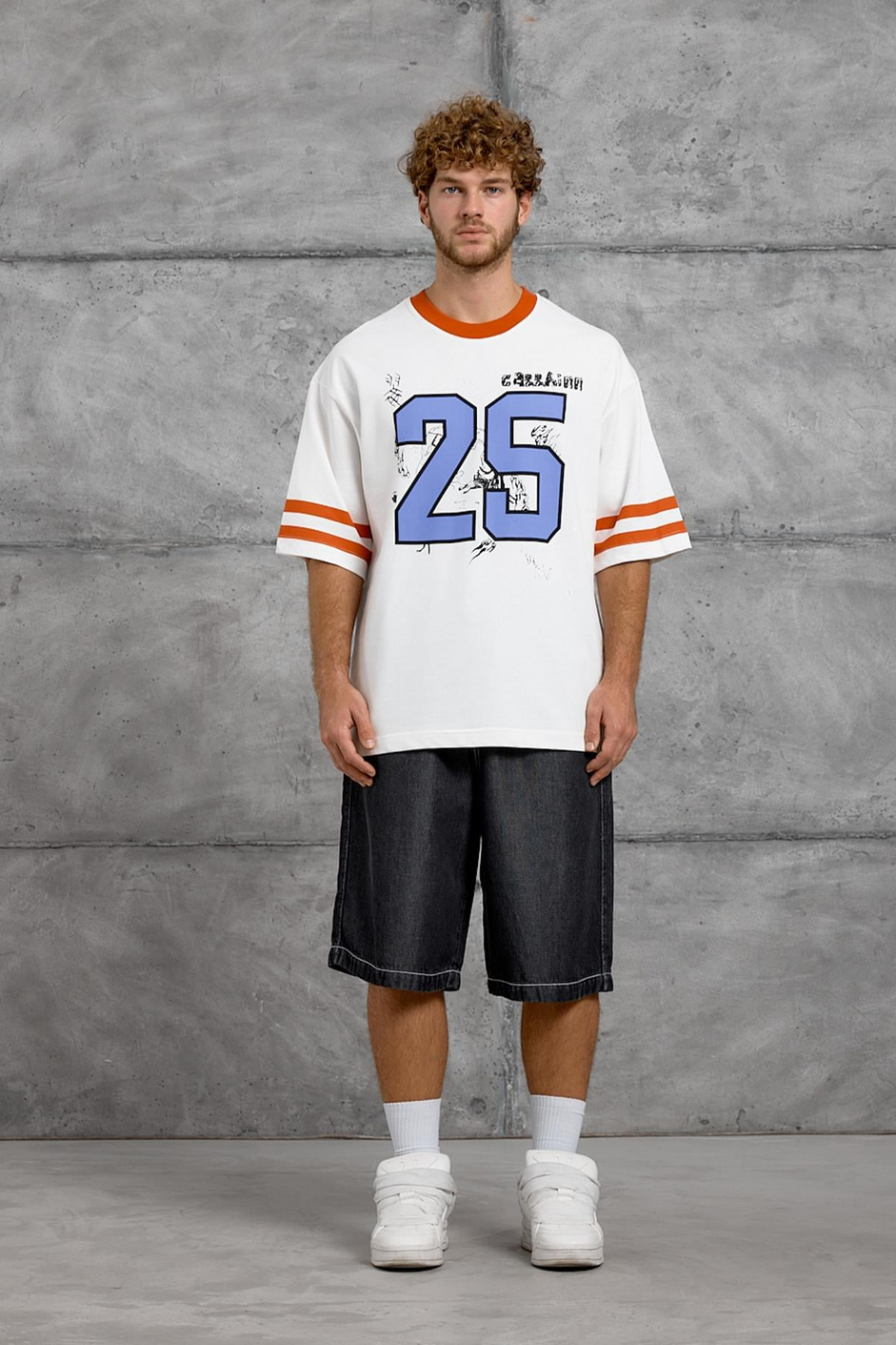 Kırmızı 25 BASKI OVERSIZE TSHIRT