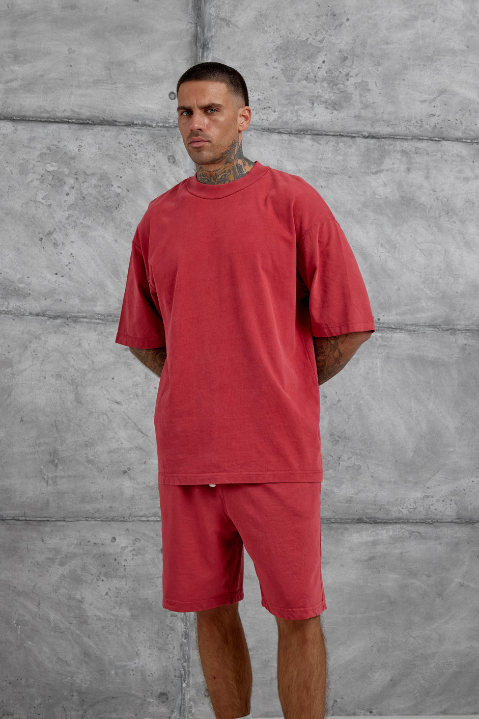 Kırmızı Basic Oversize Tshirt