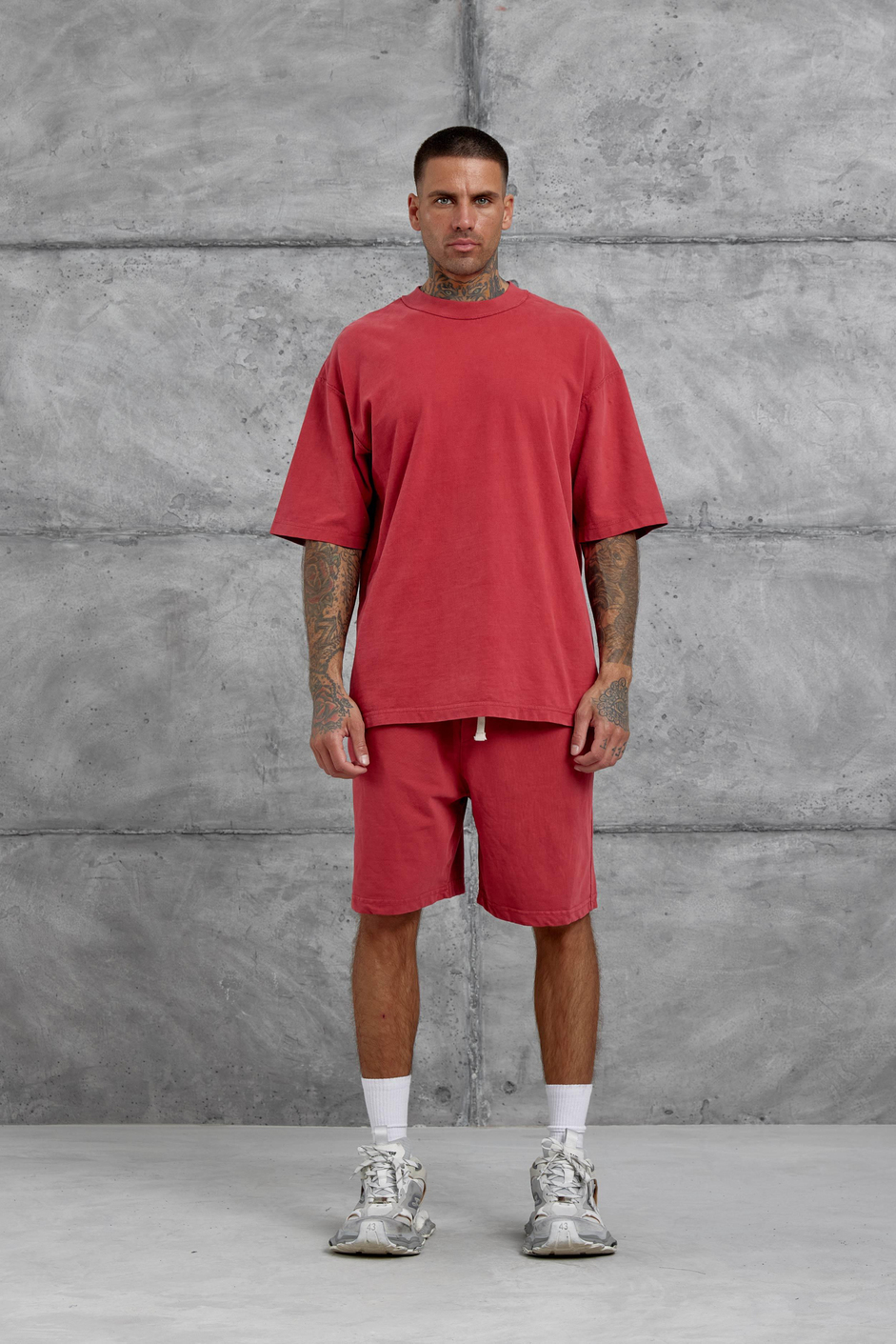 Kırmızı Basic Oversize Tshirt