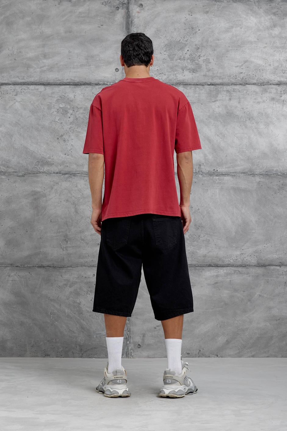 Kırmızı City Of Youth Baskılı OVersize Tshirt