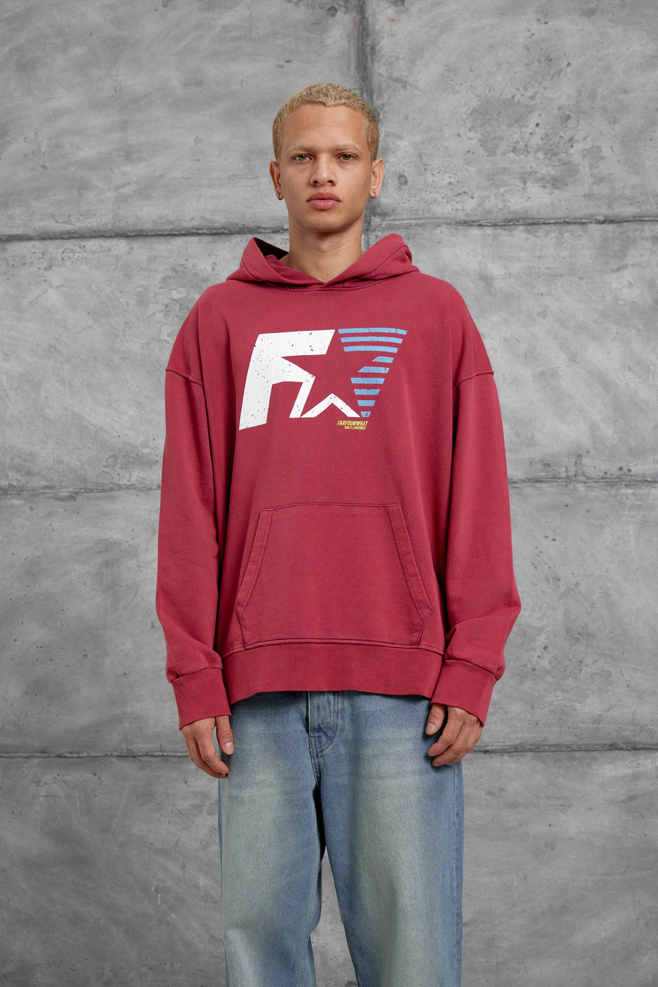 Kırmızı F1 BASKILI KAPÜŞONLU OVERSİZE SWEATSHİRT