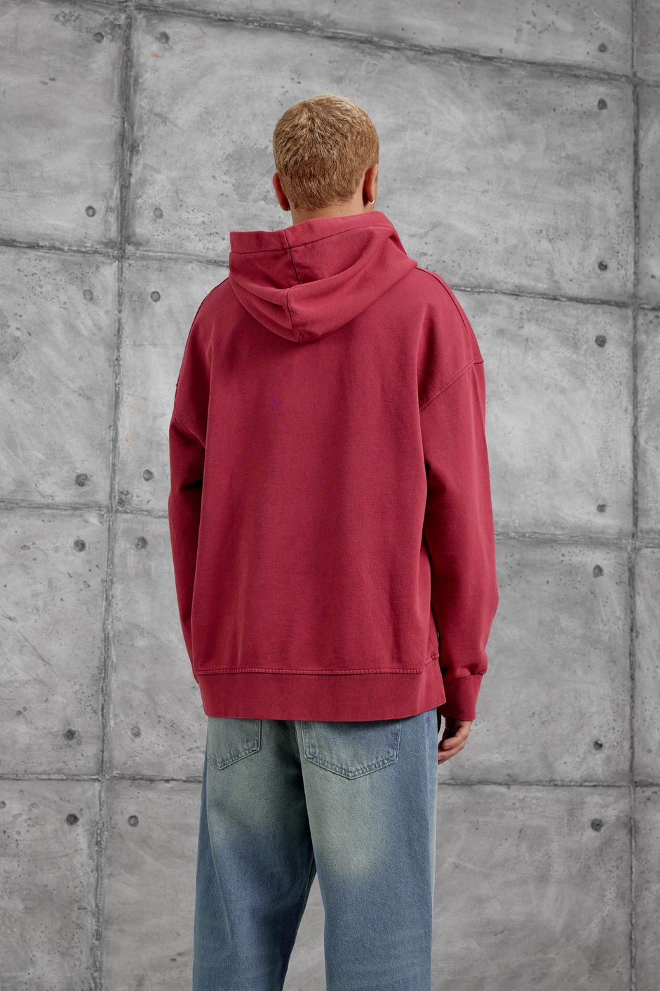 Kırmızı F1 BASKILI KAPÜŞONLU OVERSİZE SWEATSHİRT