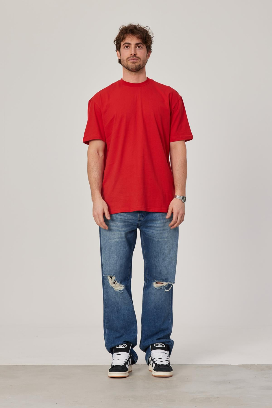 Kırmızı Oversize Basic Tshirt