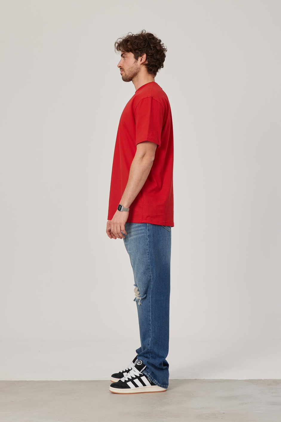 Kırmızı Oversize Basic Tshirt