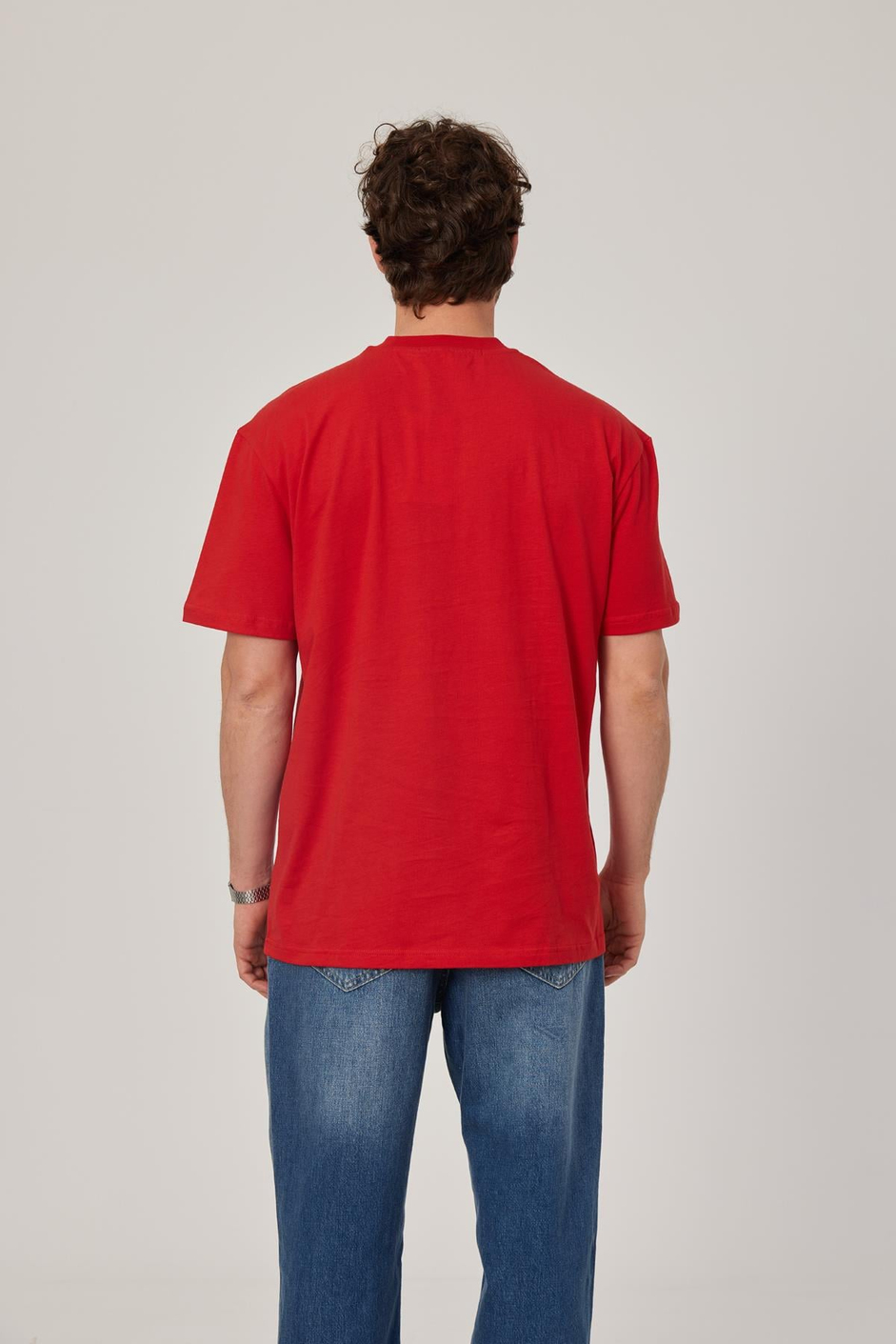 Kırmızı Oversize Basic Tshirt