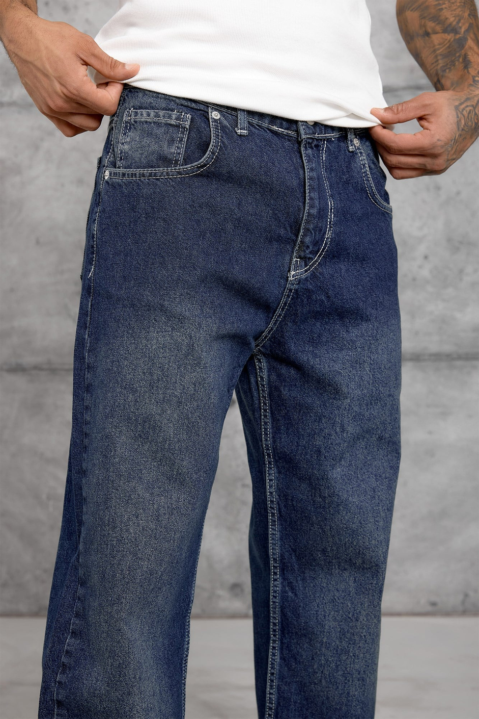 Koyu Lacivert MOBB BAGGY JEAN