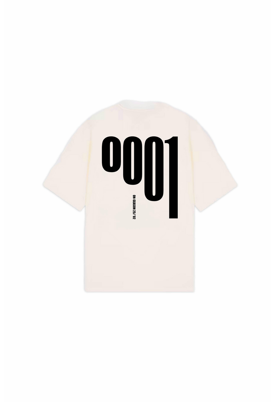 Krem 0001 Yazılı Oversize Tshirt