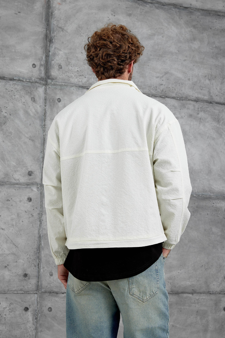 Krem 251 Mevsimlik Oversize Ceket
