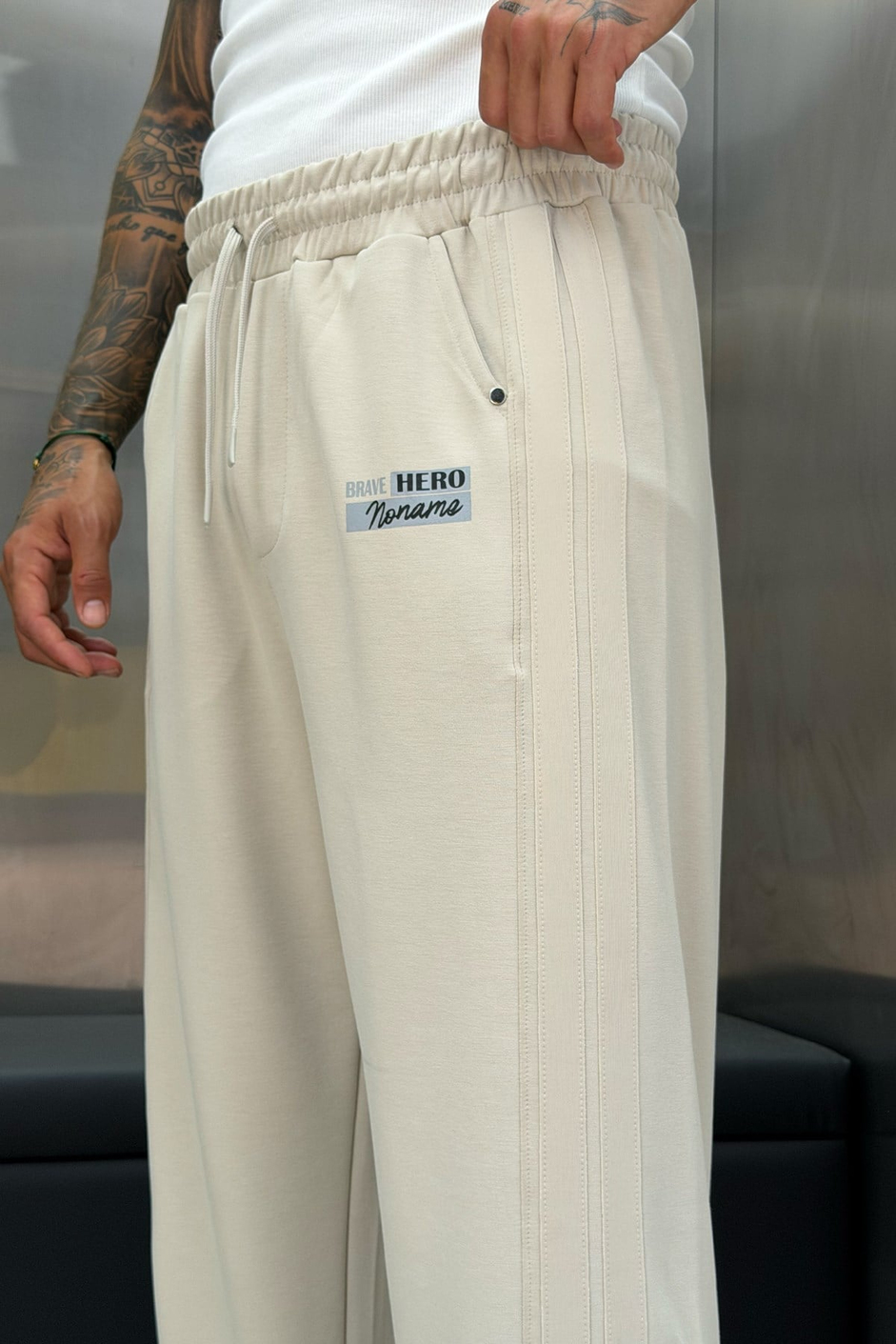 Krem HERO BASKI BAGGY EŞOFMAN ALTI