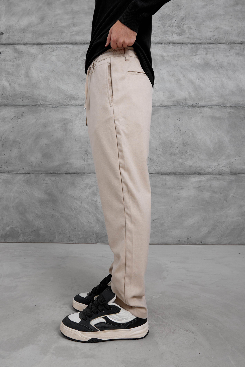 Krem MMX JOGGER KUMAŞ PANTOLON