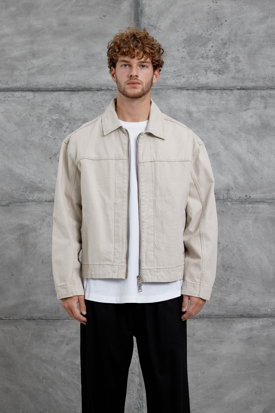 Krem Mmx Oversize Kot Ceket