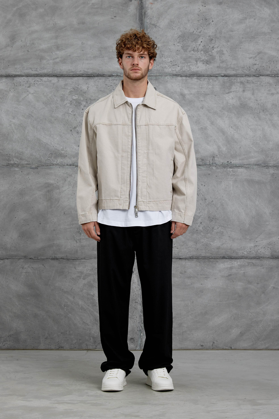 Krem Mmx Oversize Kot Ceket