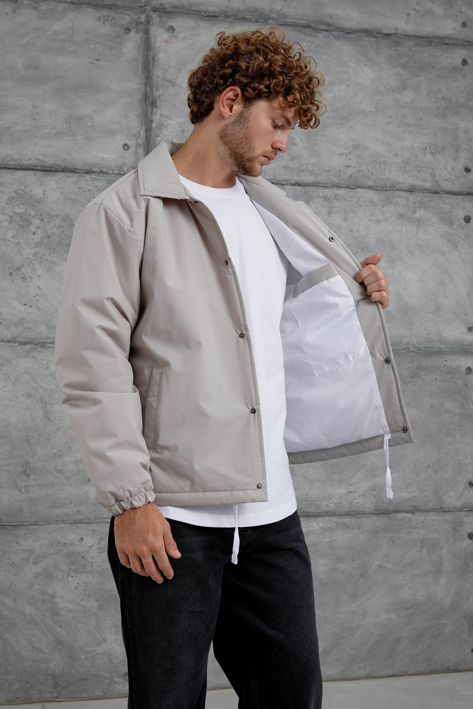 Krem Nmrc Mevsimlik Oversize Ceket