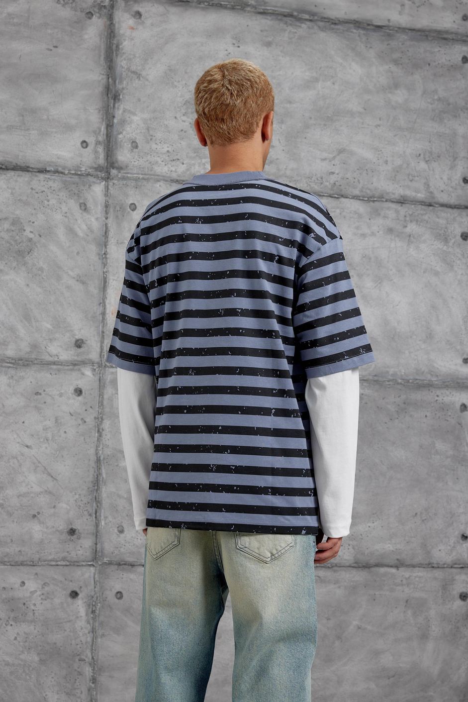 Krem TAINED BASKILI KOLU PARCALI OVERSİZE SWEATSHIRT