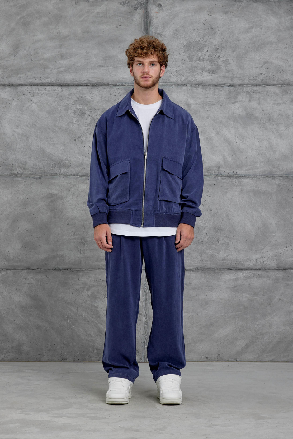 Lacivert 251 Modal Kumaş Oversize Takım