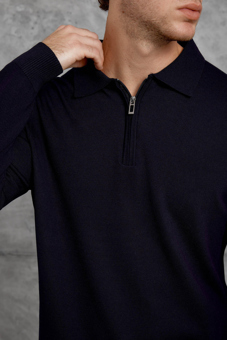 Lacivert 251 YARIM FERMUARLI POLO YAKA BASIC TRIKO