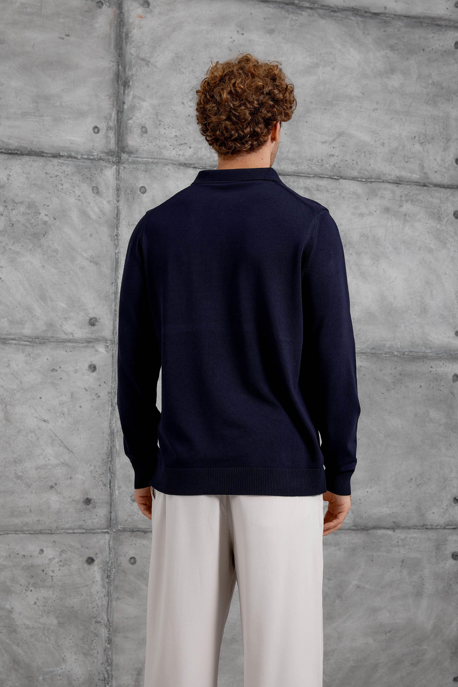 Lacivert 251 YARIM FERMUARLI POLO YAKA BASIC TRIKO