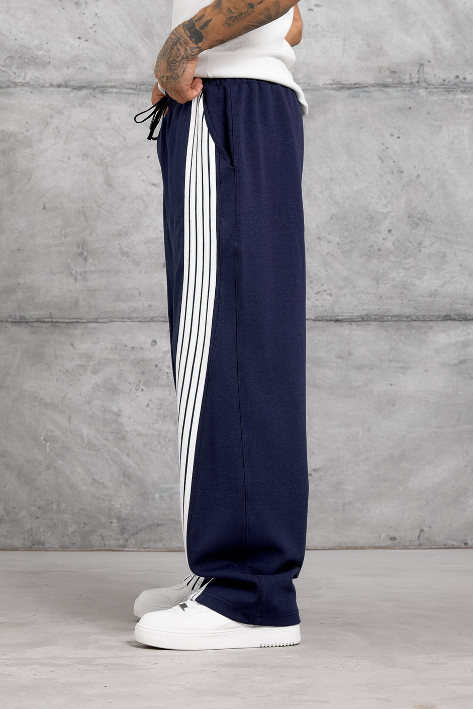 Lacivert 5 ÇİZGİ BAGGY EŞOFMAN ALTI