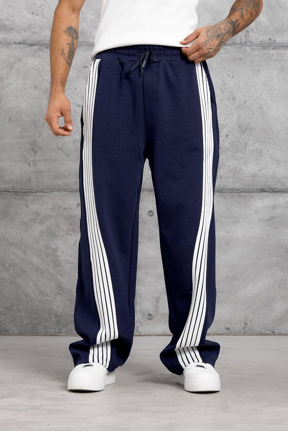 Lacivert 5 ÇİZGİ BAGGY EŞOFMAN ALTI
