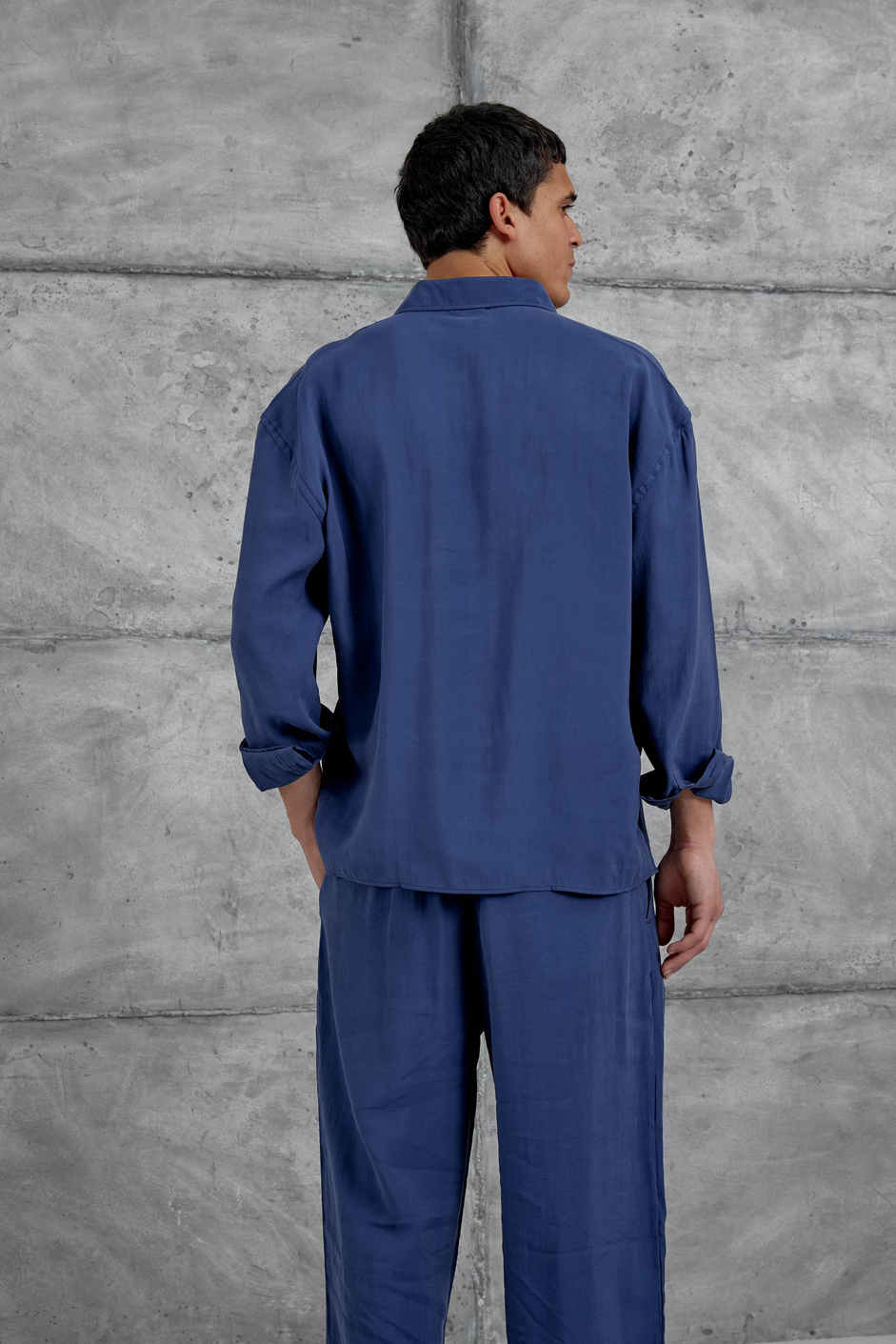 Lacivert 512 Modal Kumaş Oversize Takım Alt Üst