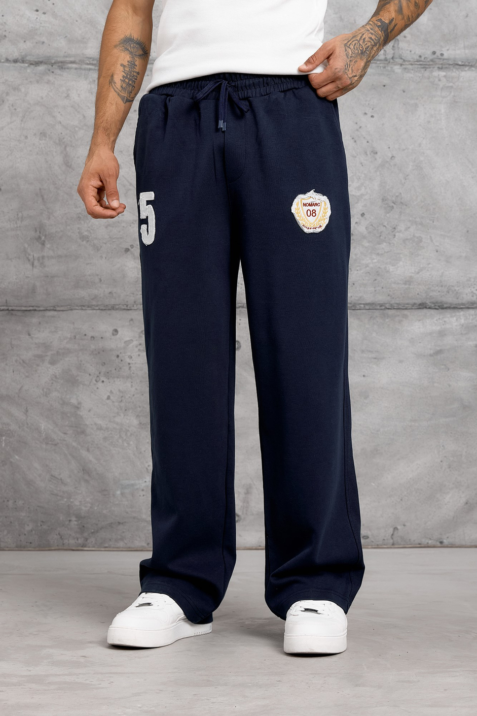 Lacivert ARMA 5 BASKI BAGGY EŞOFMAN ALTI