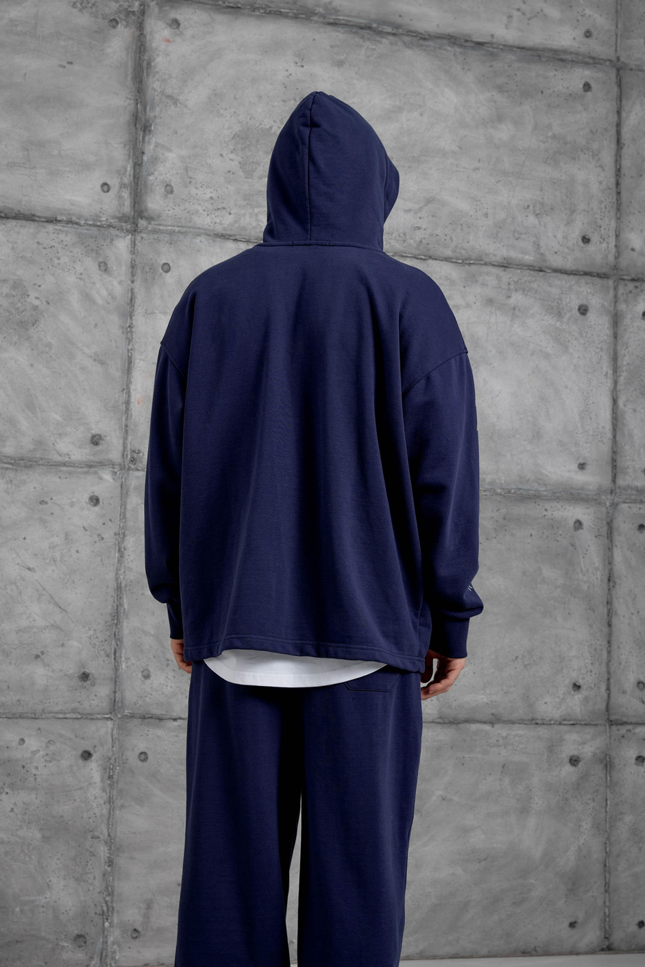 Lacivert BASKILI OVERSIZE EŞOFMAN TAKIMI