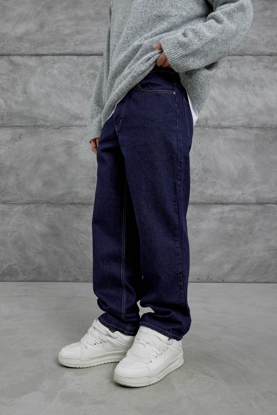 Lacivert Gst Baggy Kalıp Jean
