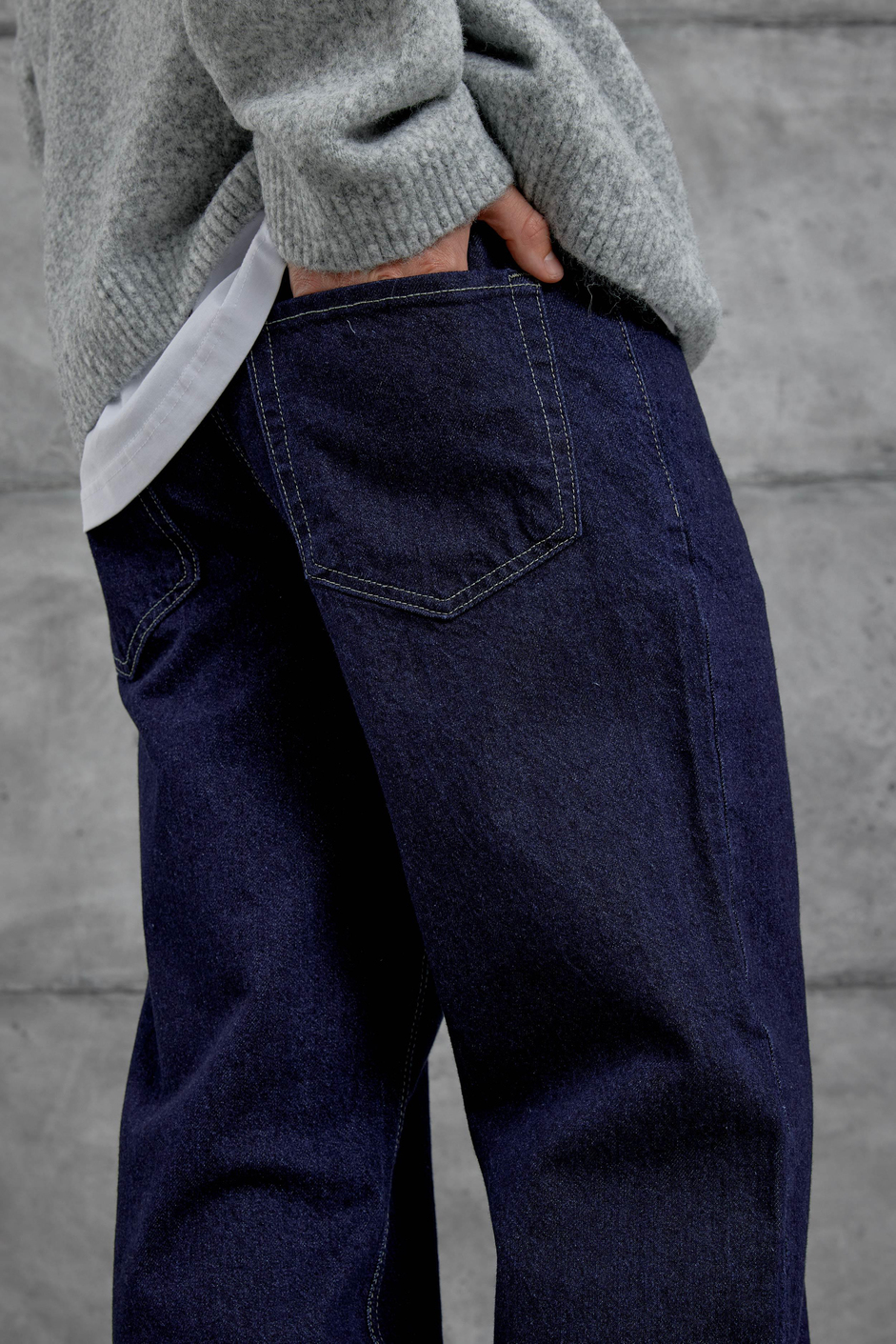 Lacivert Gst Baggy Kalıp Jean