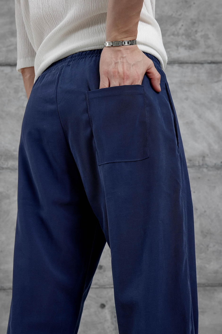 Lacivert Kp Duble Kumaş Baggy Pantolon
