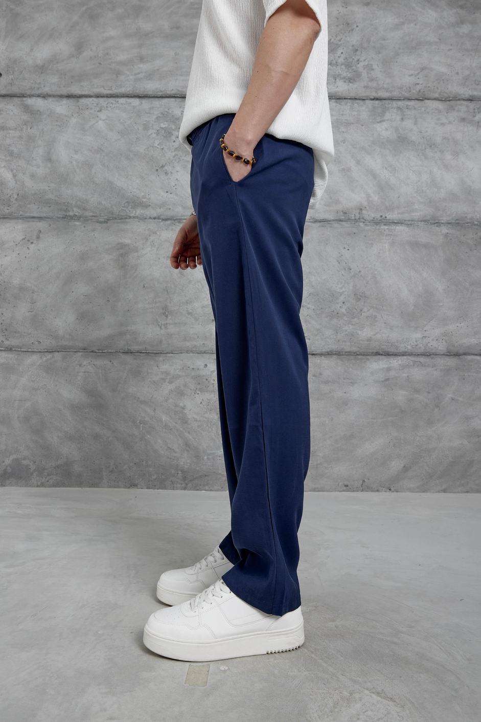 Lacivert Kp Duble Kumaş Baggy Pantolon